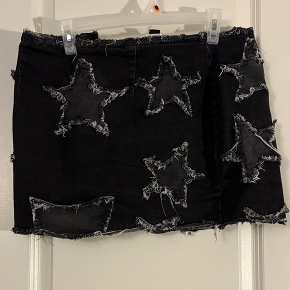 SHEIN Dresses & Skirts - SHEIN Black Distressed Star Mini Skirt